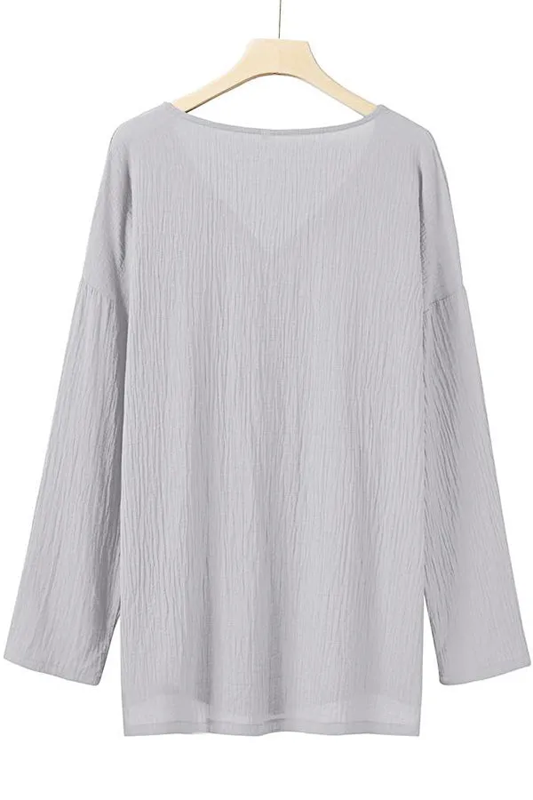 Solid Color Cotton And Linen Chang T-shirt