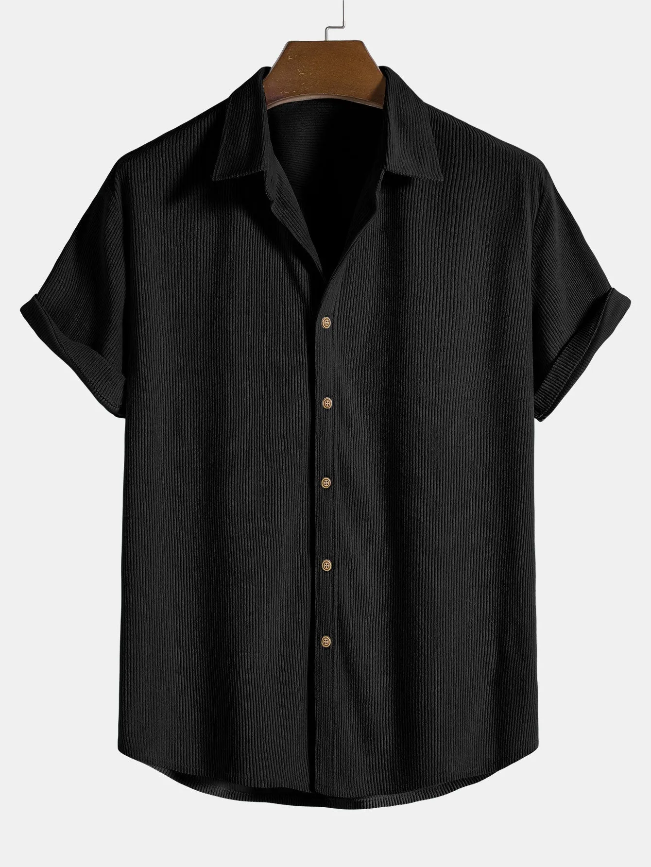 Sommerliches Polyester-Set: Gestreiftes Shirt & Trendige Shorts