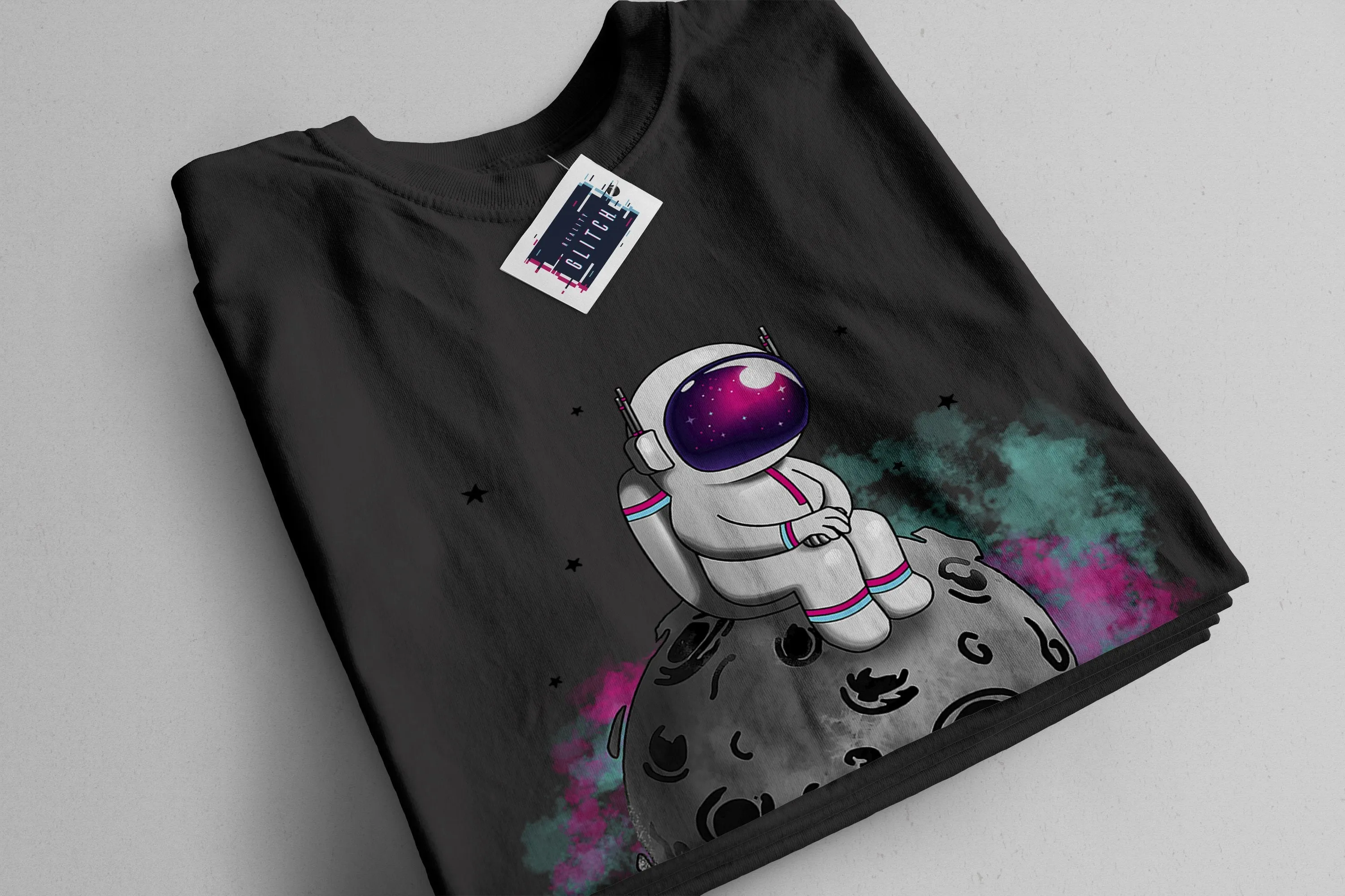 Spaceman Moon Mens T-Shirt