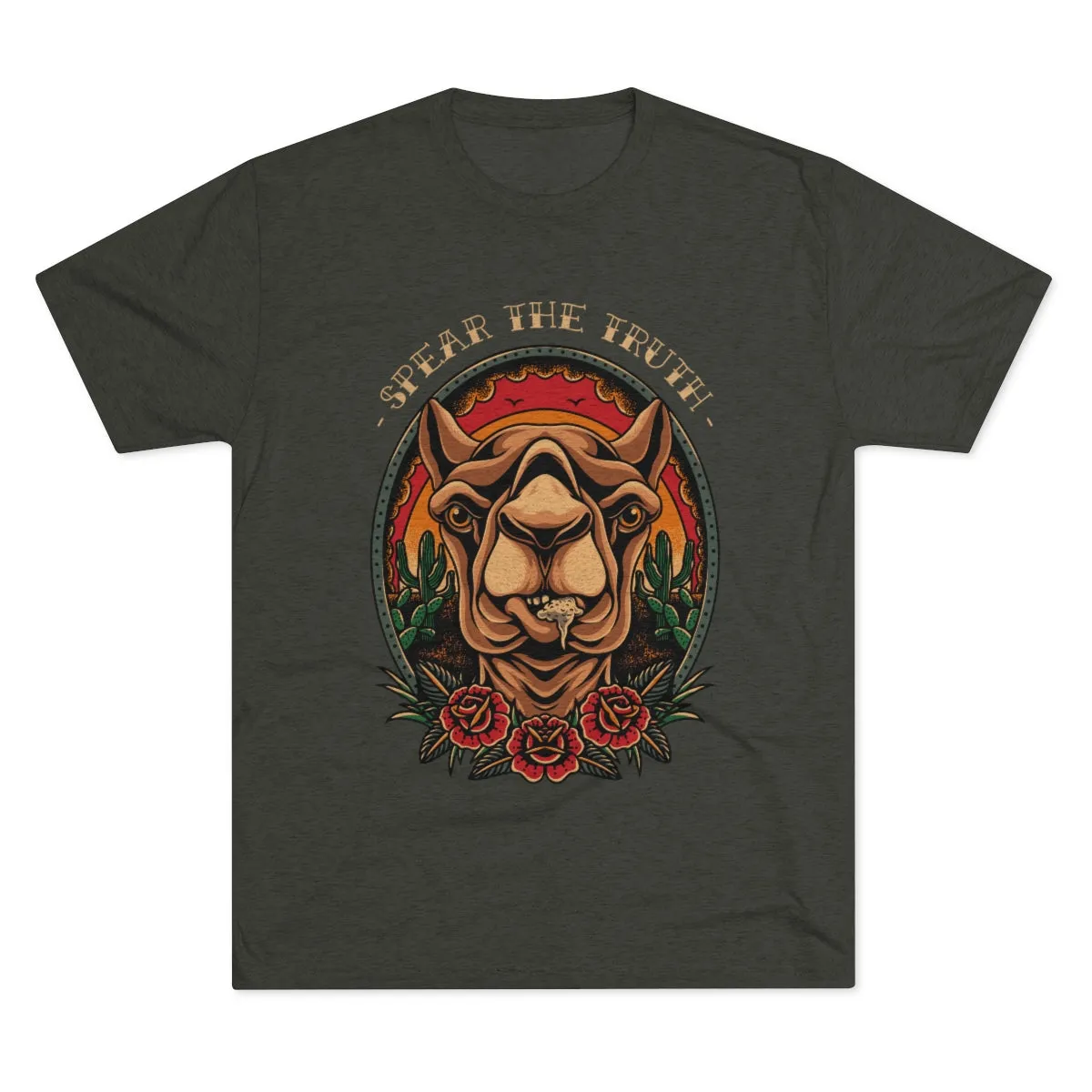 Spear The Truth (Camel) Crew T-Shirt