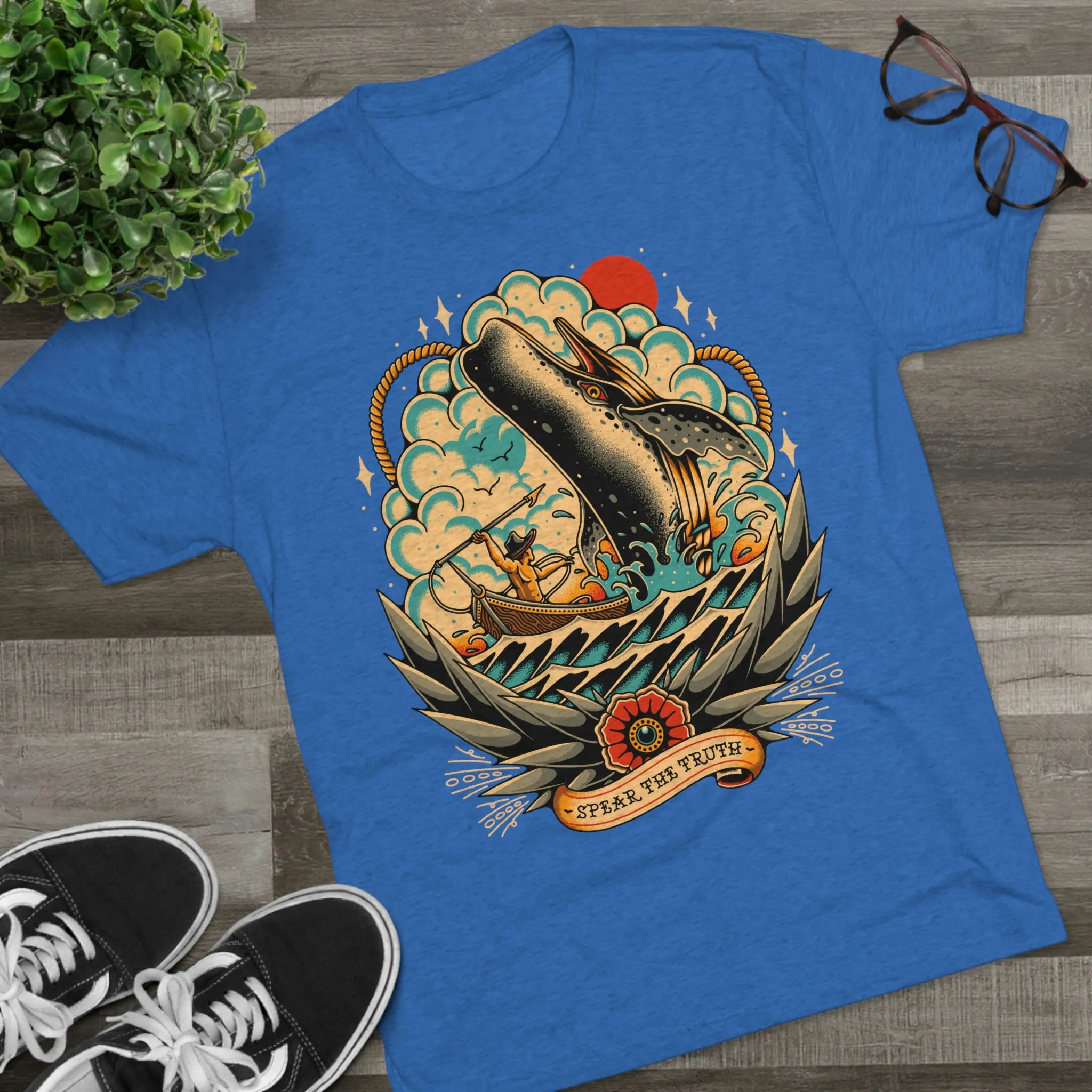 Spear The Truth (Whale) Unisex Tri-Blend Crew Tee