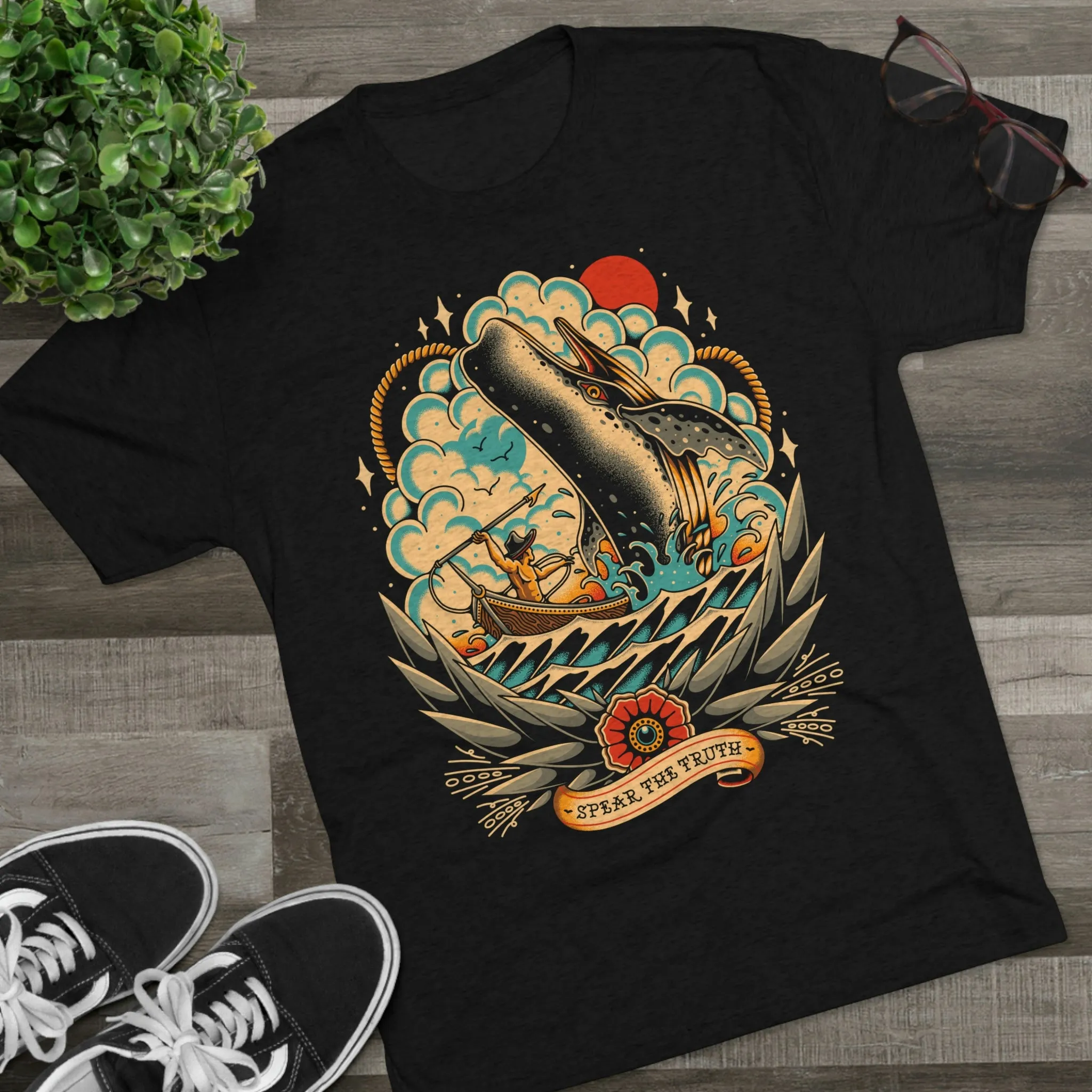 Spear The Truth (Whale) Unisex Tri-Blend Crew Tee