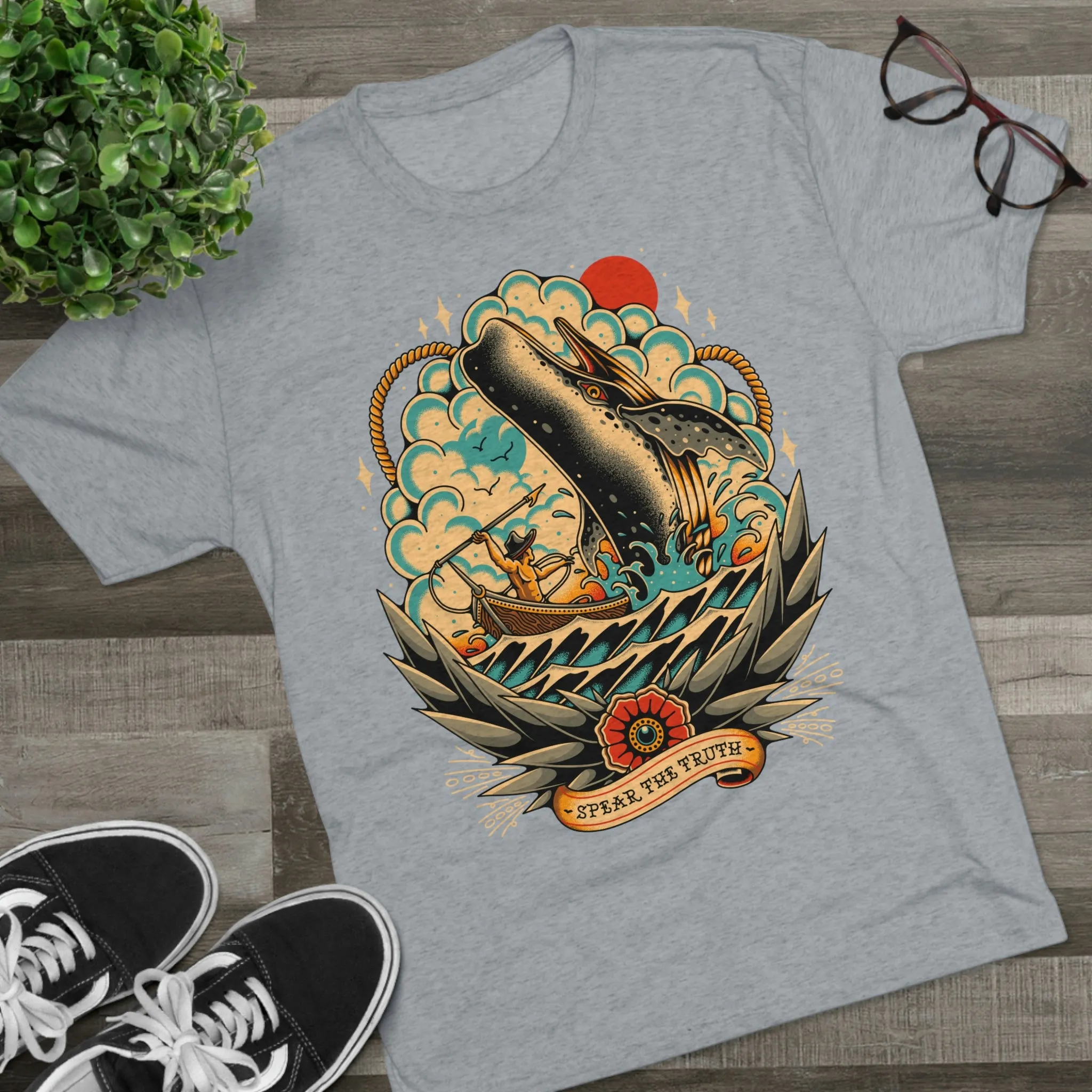 Spear The Truth (Whale) Unisex Tri-Blend Crew Tee