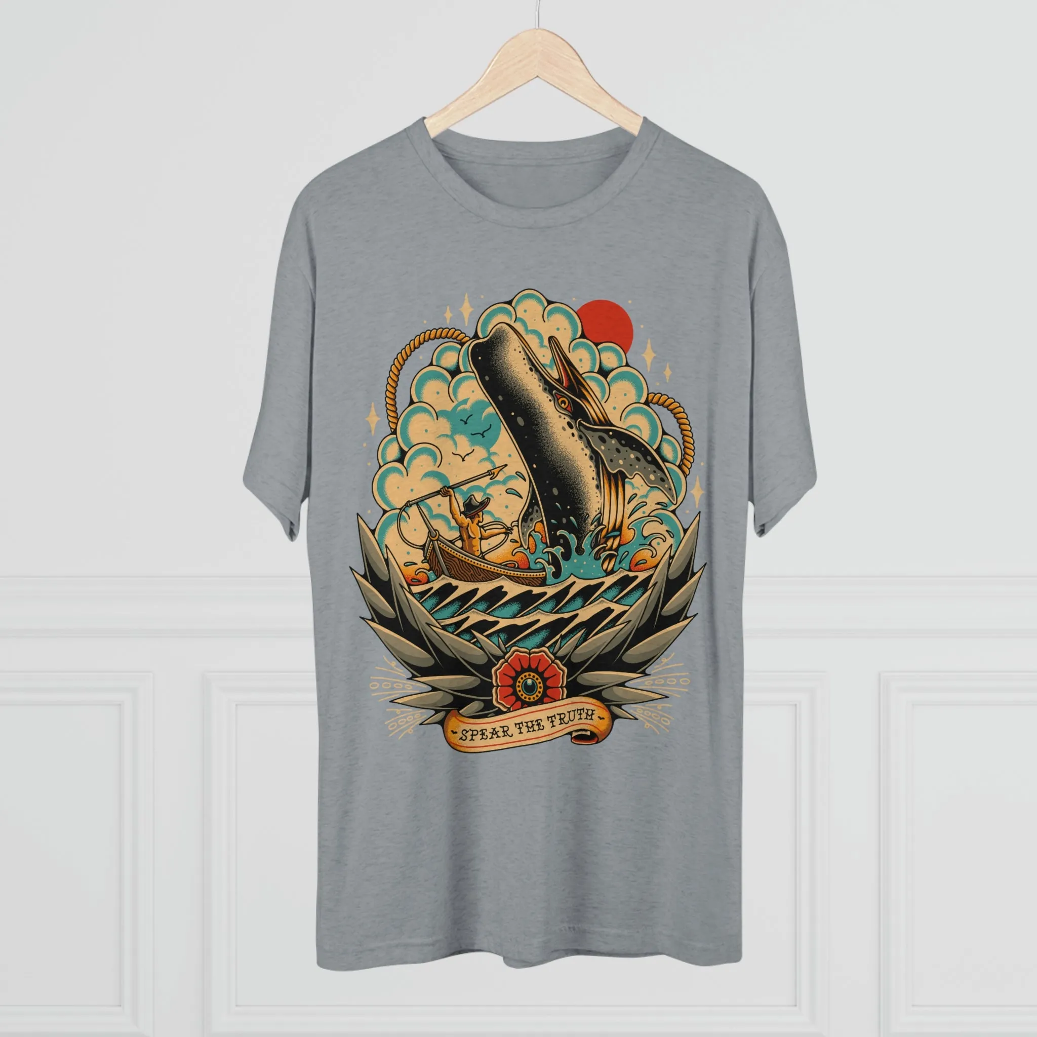 Spear The Truth (Whale) Unisex Tri-Blend Crew Tee