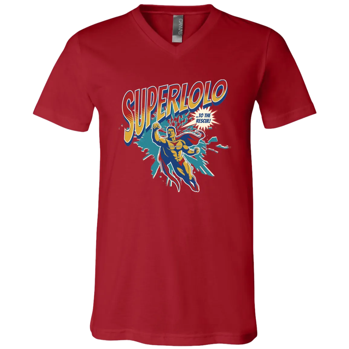 Super Lolo To The Rescue Unisex Jersey V-Neck T-Shirt