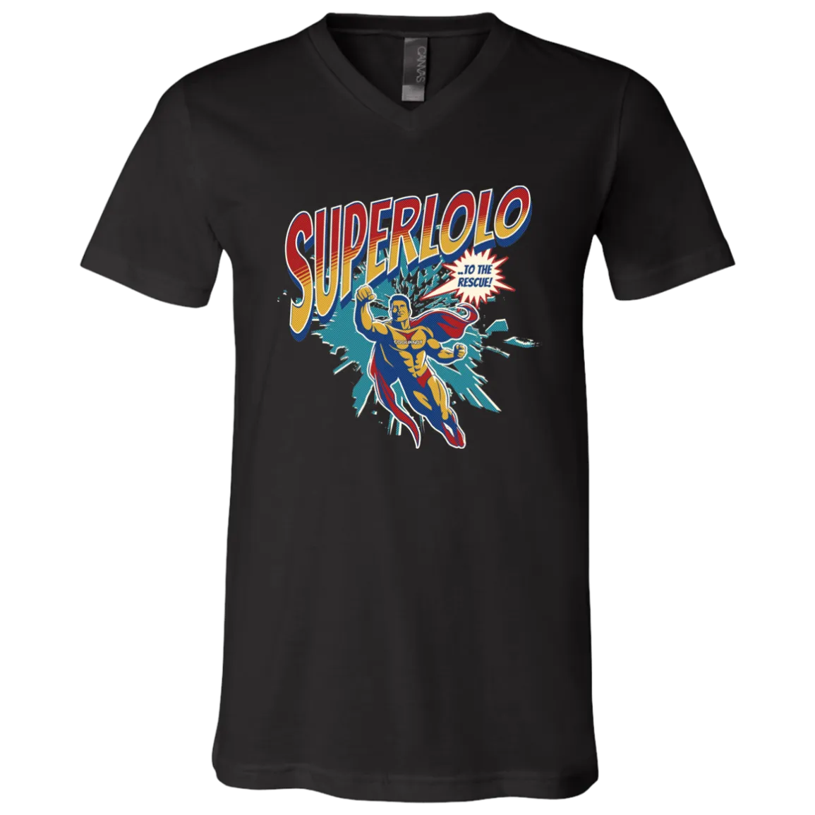 Super Lolo To The Rescue Unisex Jersey V-Neck T-Shirt