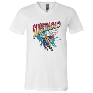Super Lolo To The Rescue Unisex Jersey V-Neck T-Shirt
