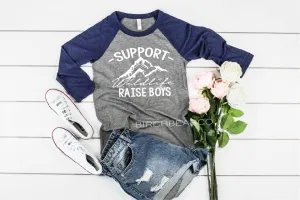 Support Wildlife Raise Boys Shirt - Mom Of Boys Shirt - Boy Mama Shirt - Mom Shirt - Mom Shirts - Funny Mom Shirt Unisex Triblend