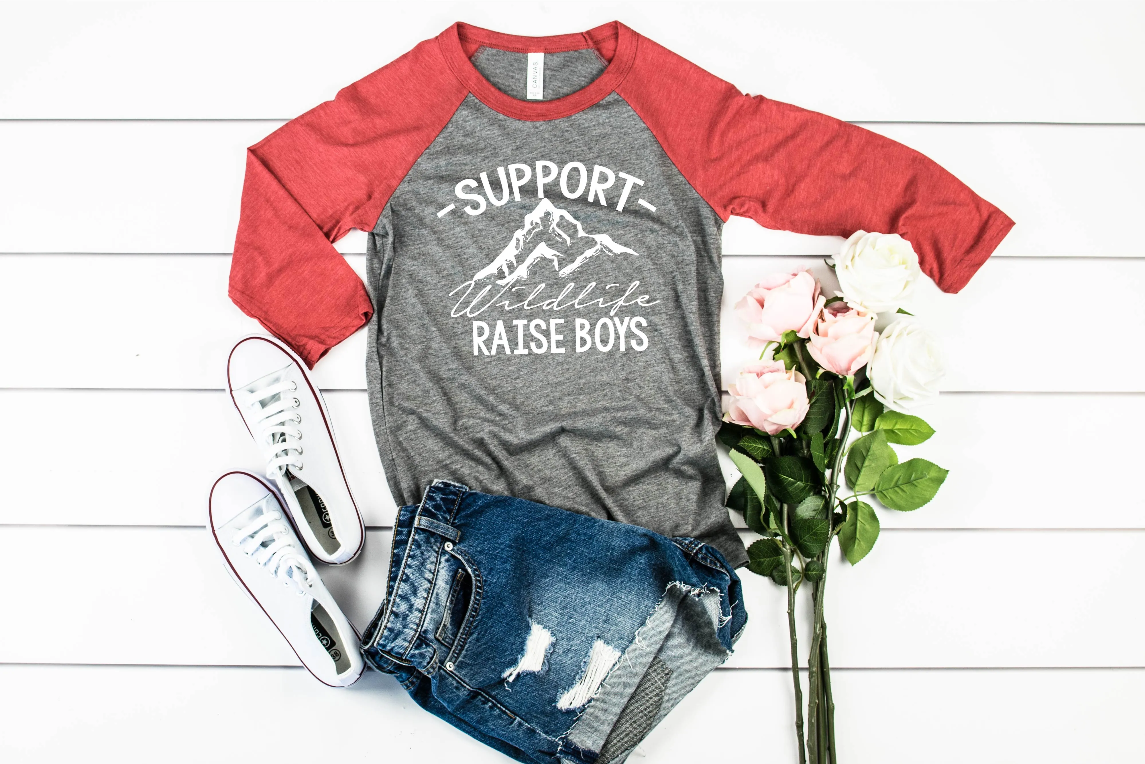 Support Wildlife Raise Boys Shirt - Mom Of Boys Shirt - Boy Mama Shirt - Mom Shirt - Mom Shirts - Funny Mom Shirt Unisex Triblend