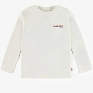 T-shirt crème à manches longues, adulte || Cream long sleeves, adult