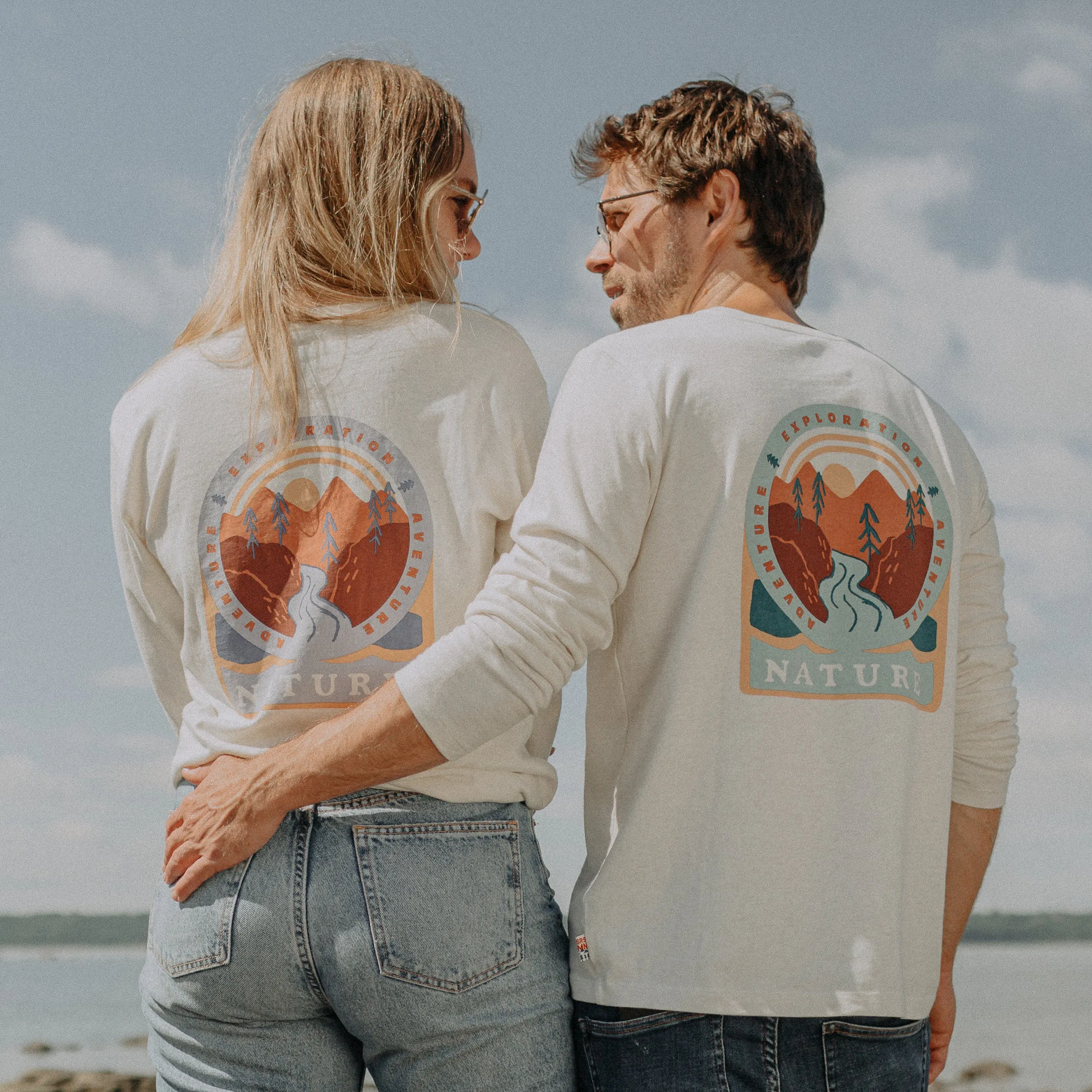 T-shirt crème à manches longues, adulte || Cream long sleeves, adult