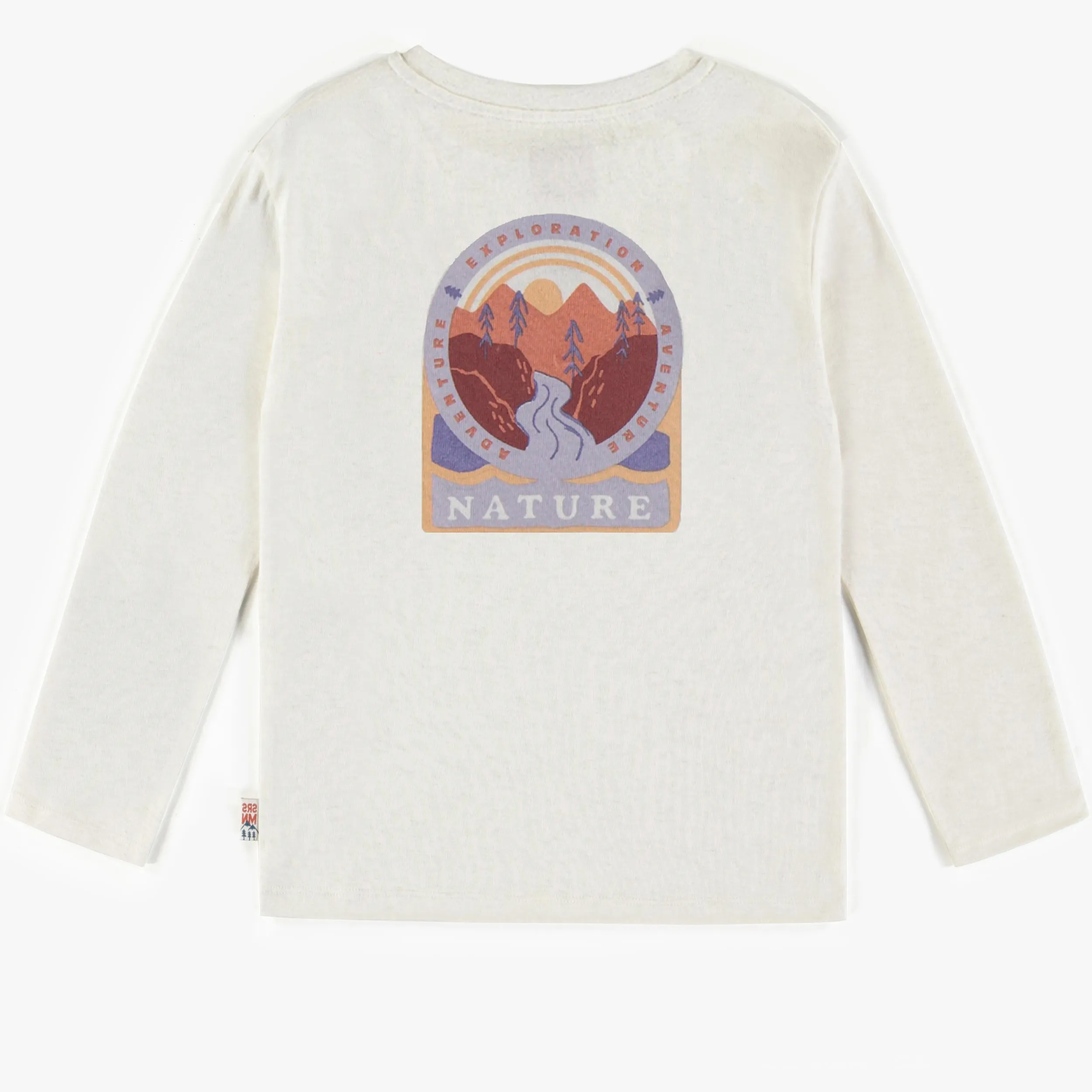 T-shirt crème à manches longues, adulte || Cream long sleeves, adult