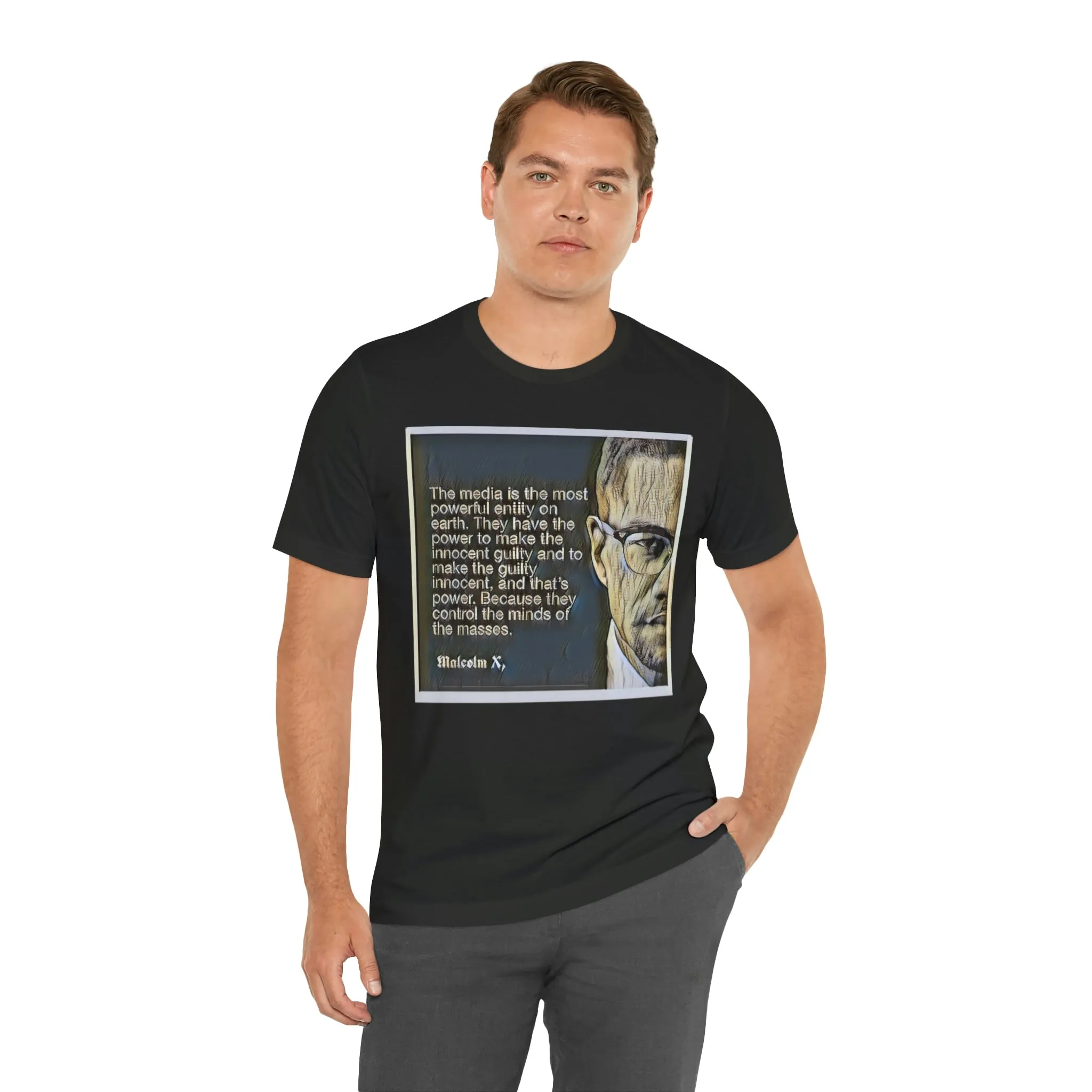 The Media Is The Most Powerful Short Sleeve Tee