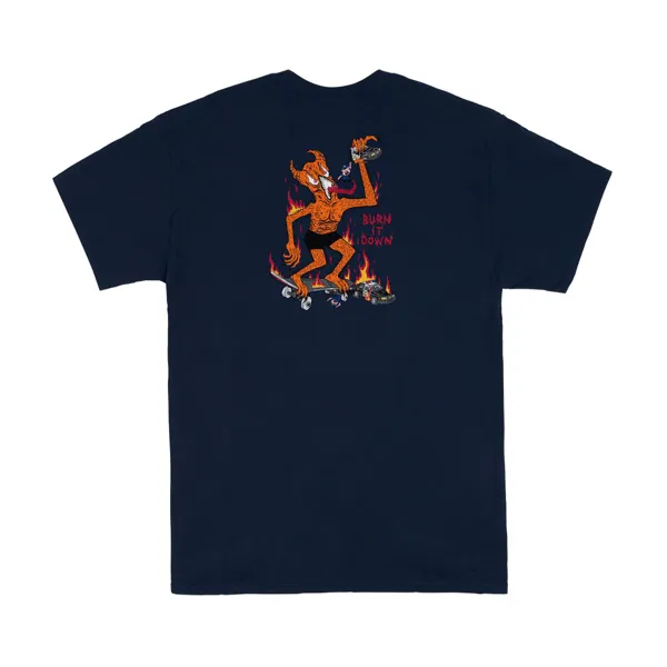 Thrasher - Burn It Down T-Shirt - Navy