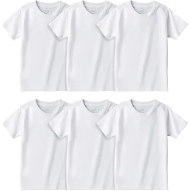 Toddler Boys Cotton Crew Nect T shirt 6 pack