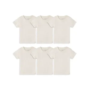 Toddler Boys Cotton Crew Nect T shirt 6 pack