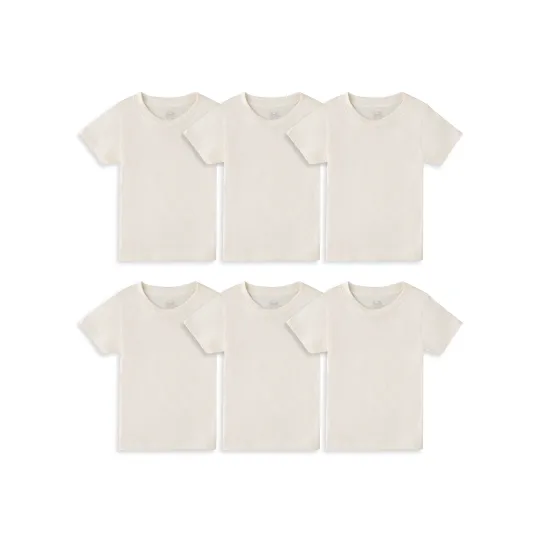 Toddler Boys Cotton Crew Nect T shirt 6 pack