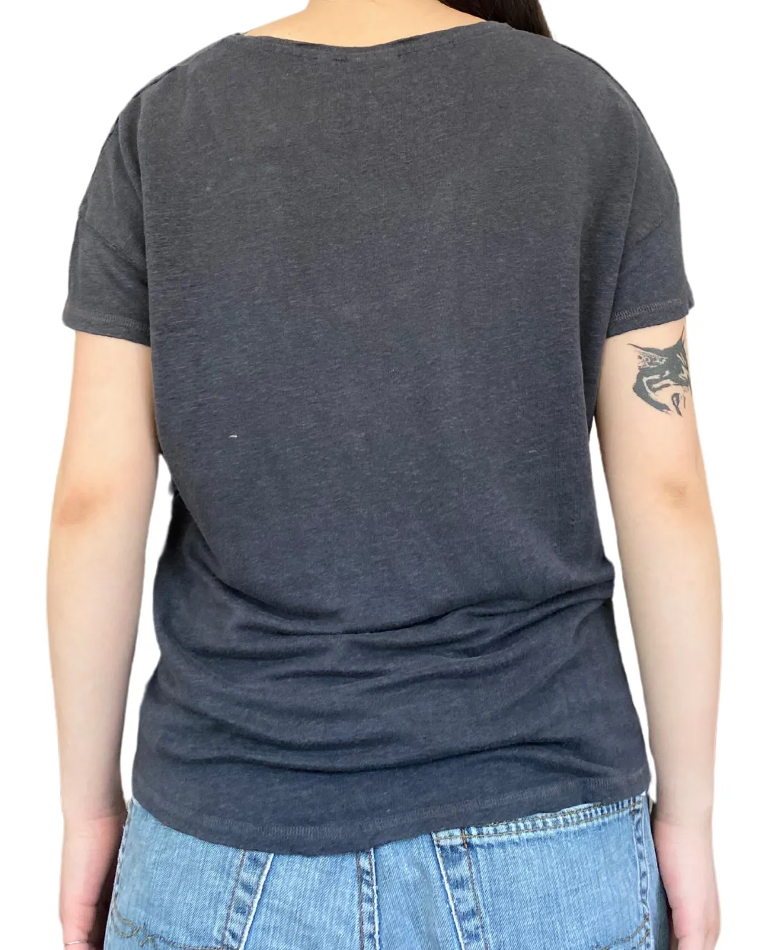 TOMIO KNIT TSHIRT IN GRAPHITE