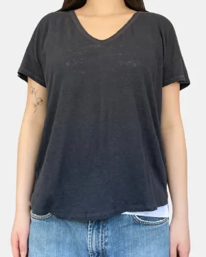 TOMIO KNIT TSHIRT IN GRAPHITE