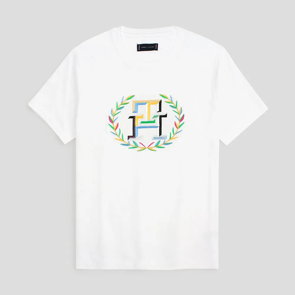 Tommy White Embroidered T-Shirt