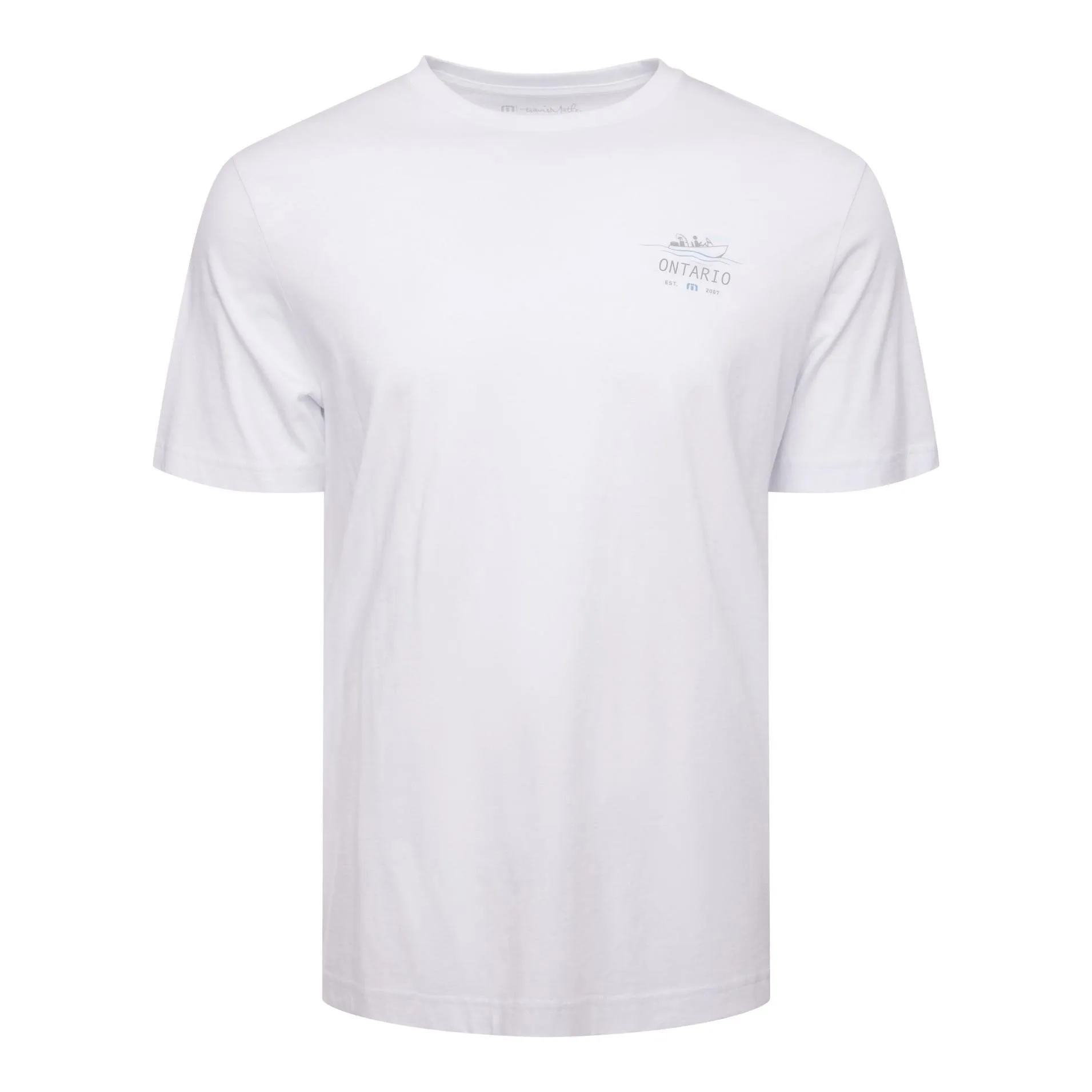 TRAVIS MATHEW MENS LAKE ICE ONTARIO T-SHIRT - WHITE