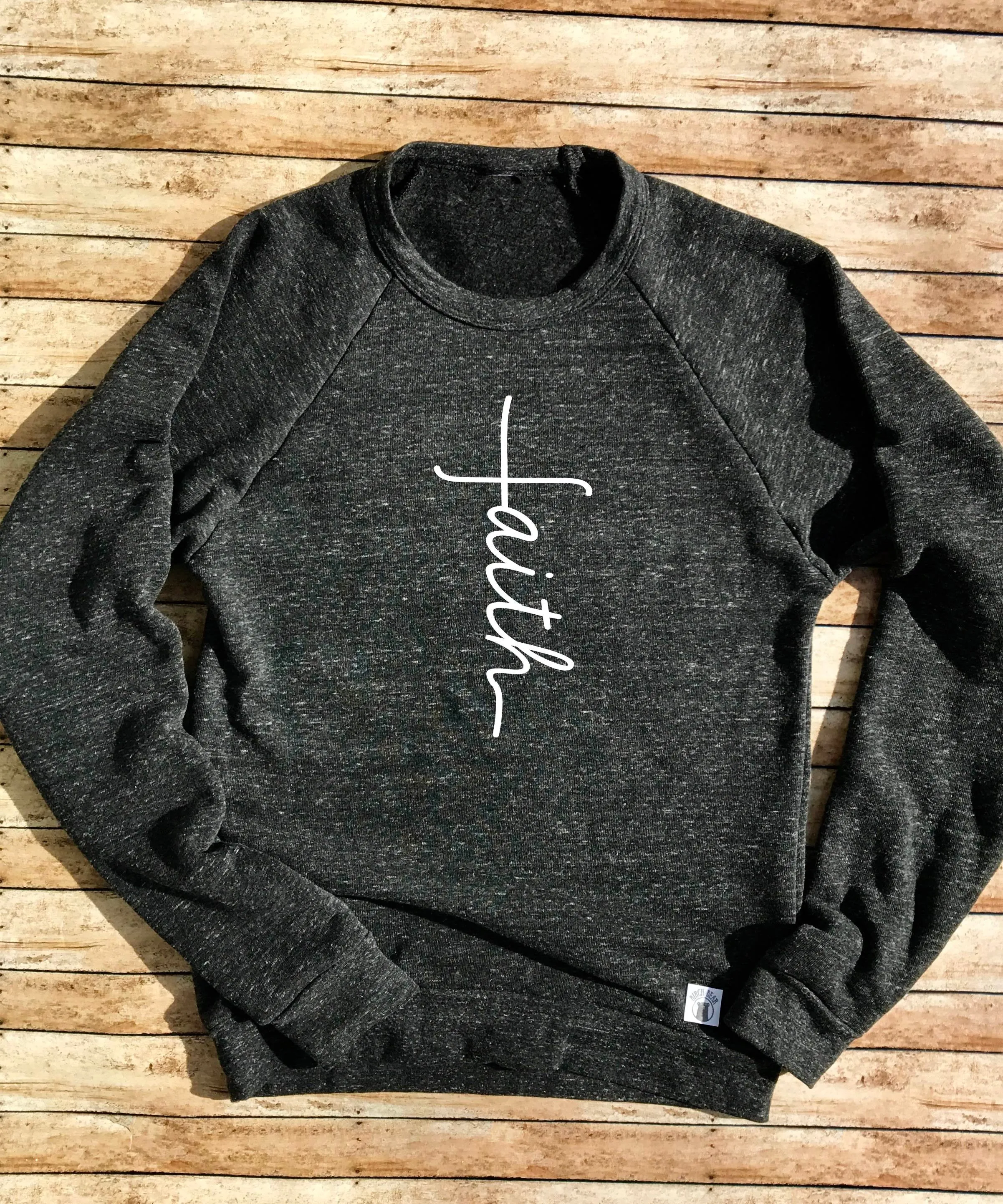 Tri-Blend Crew Neck Sweatshirt Unisex Faith Cross Sweatshirt - Faith Shirt - Thanksgiving Shirt - Fall Shirt - Cross Shirt Faith T Shirt