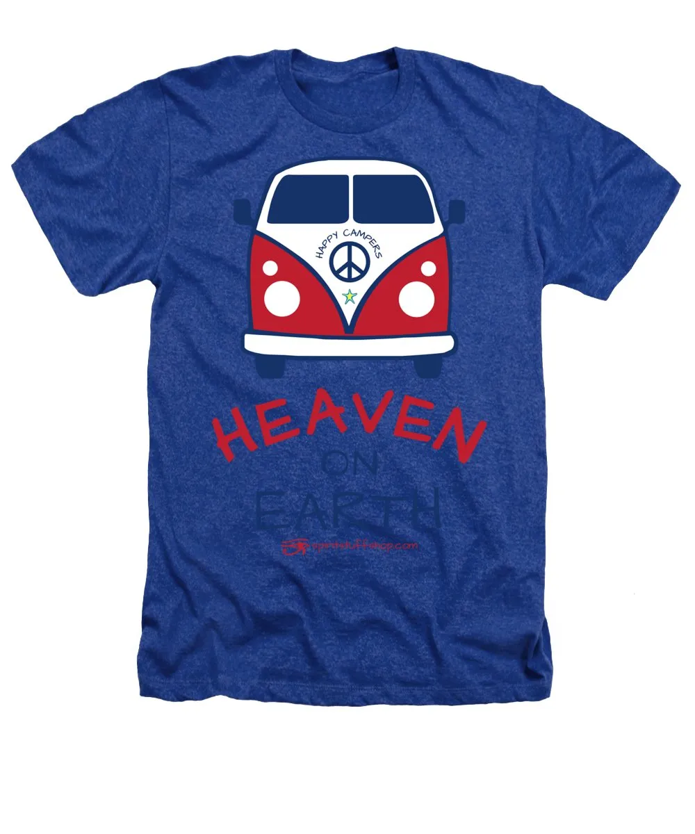 Vw Happy Camper Heaven On Earth - Heathers T-Shirt