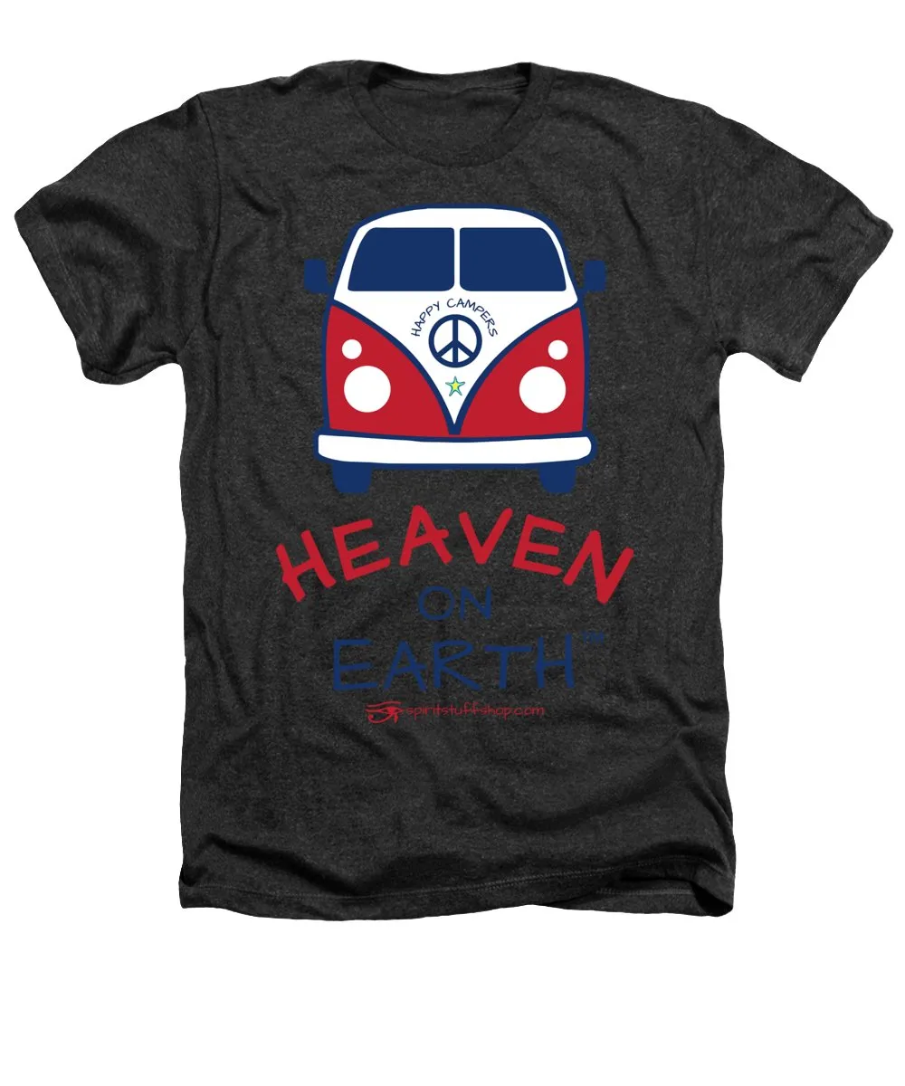 Vw Happy Camper Heaven On Earth - Heathers T-Shirt