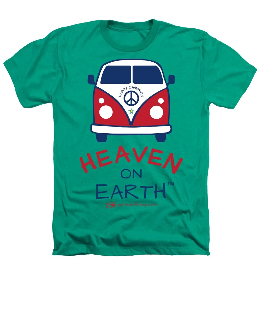 Vw Happy Camper Heaven On Earth - Heathers T-Shirt