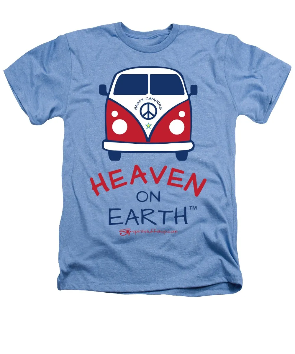 Vw Happy Camper Heaven On Earth - Heathers T-Shirt