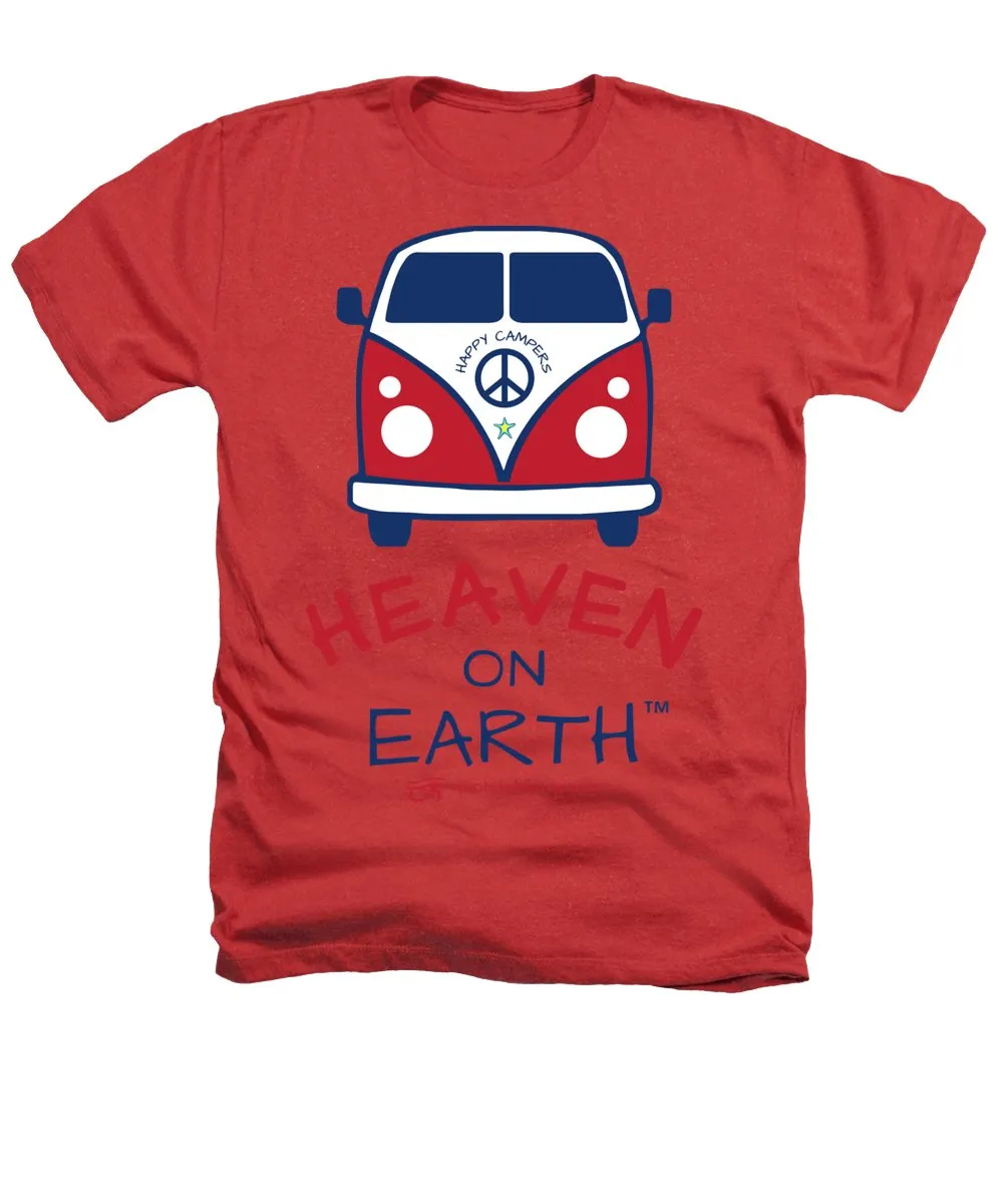Vw Happy Camper Heaven On Earth - Heathers T-Shirt