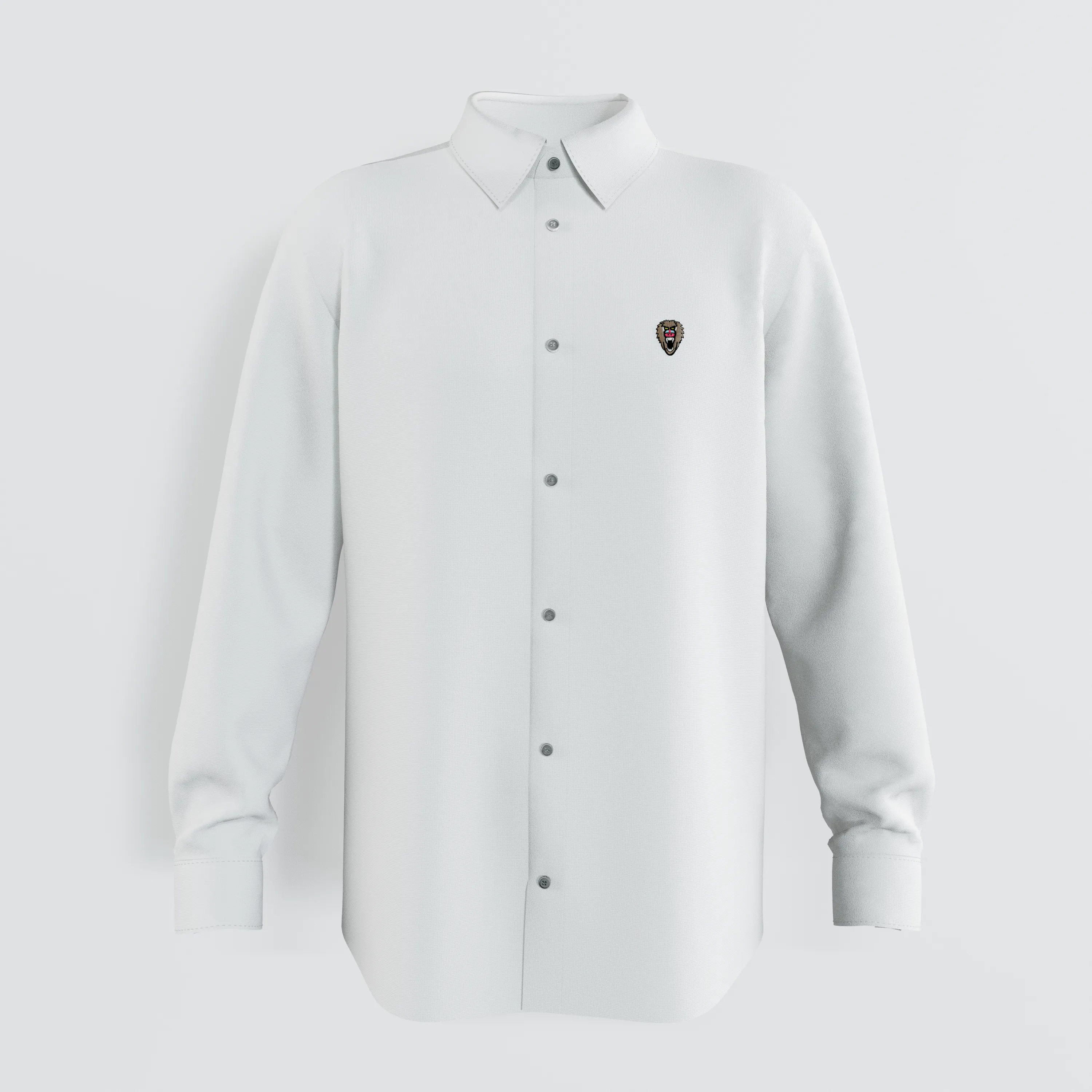 WHITE 14 LONG SLEEVE SOLID SHIRT