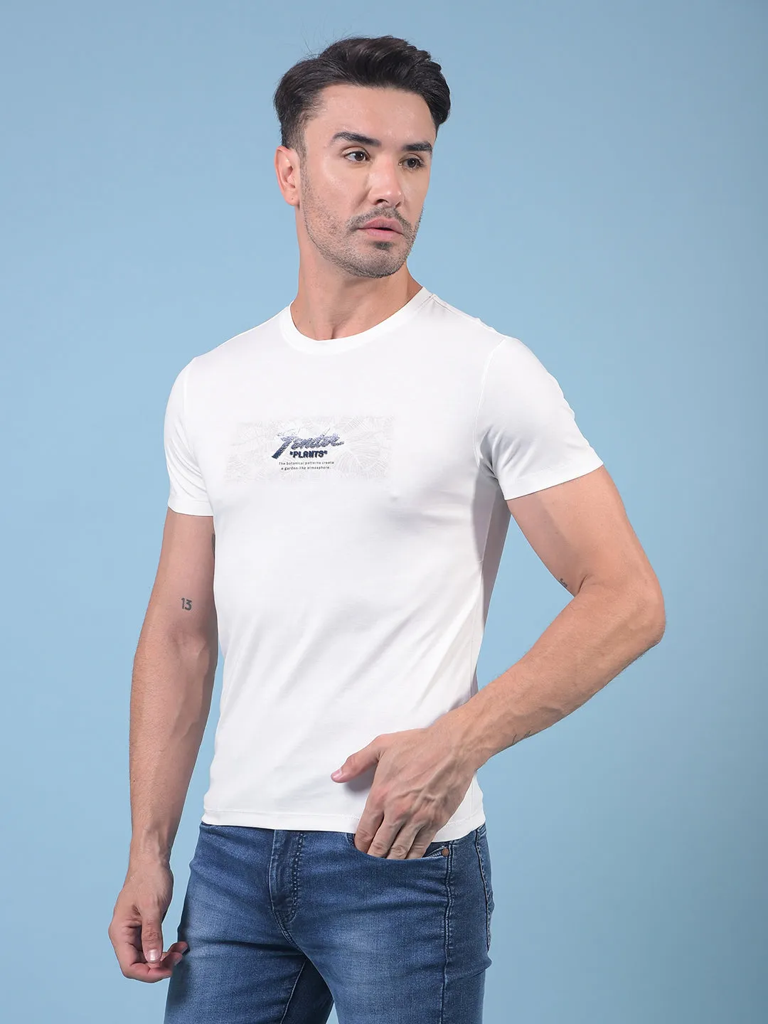 White Graphic Print T-Shirt