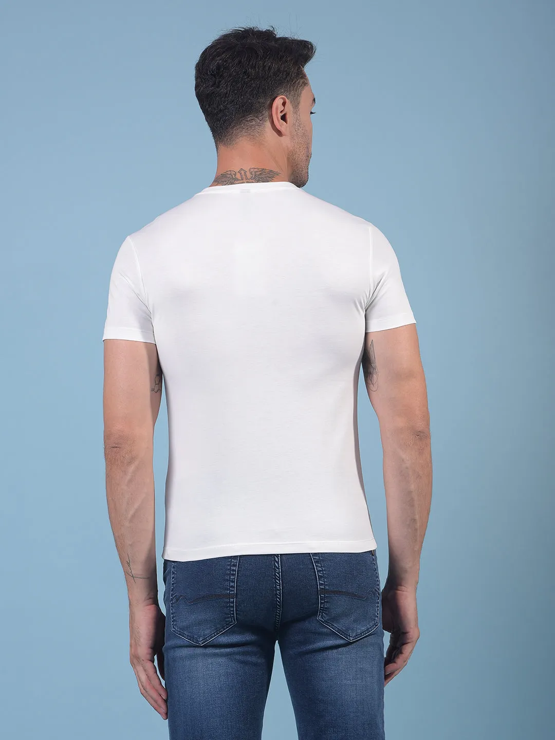 White Graphic Print T-Shirt