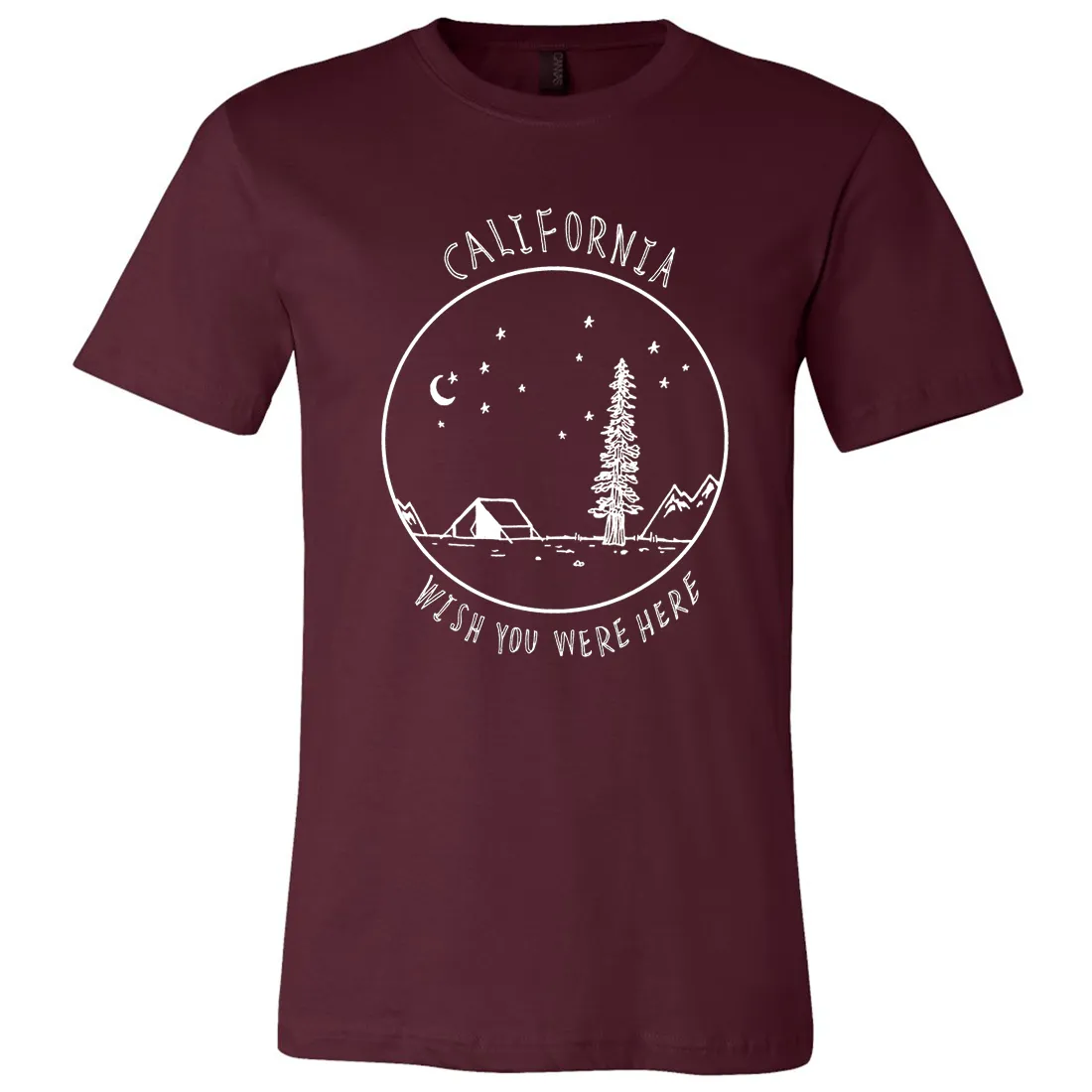 Wish You Were Here White Print Asst Colors Mens Lightweight Fitted T-Shirt/tee