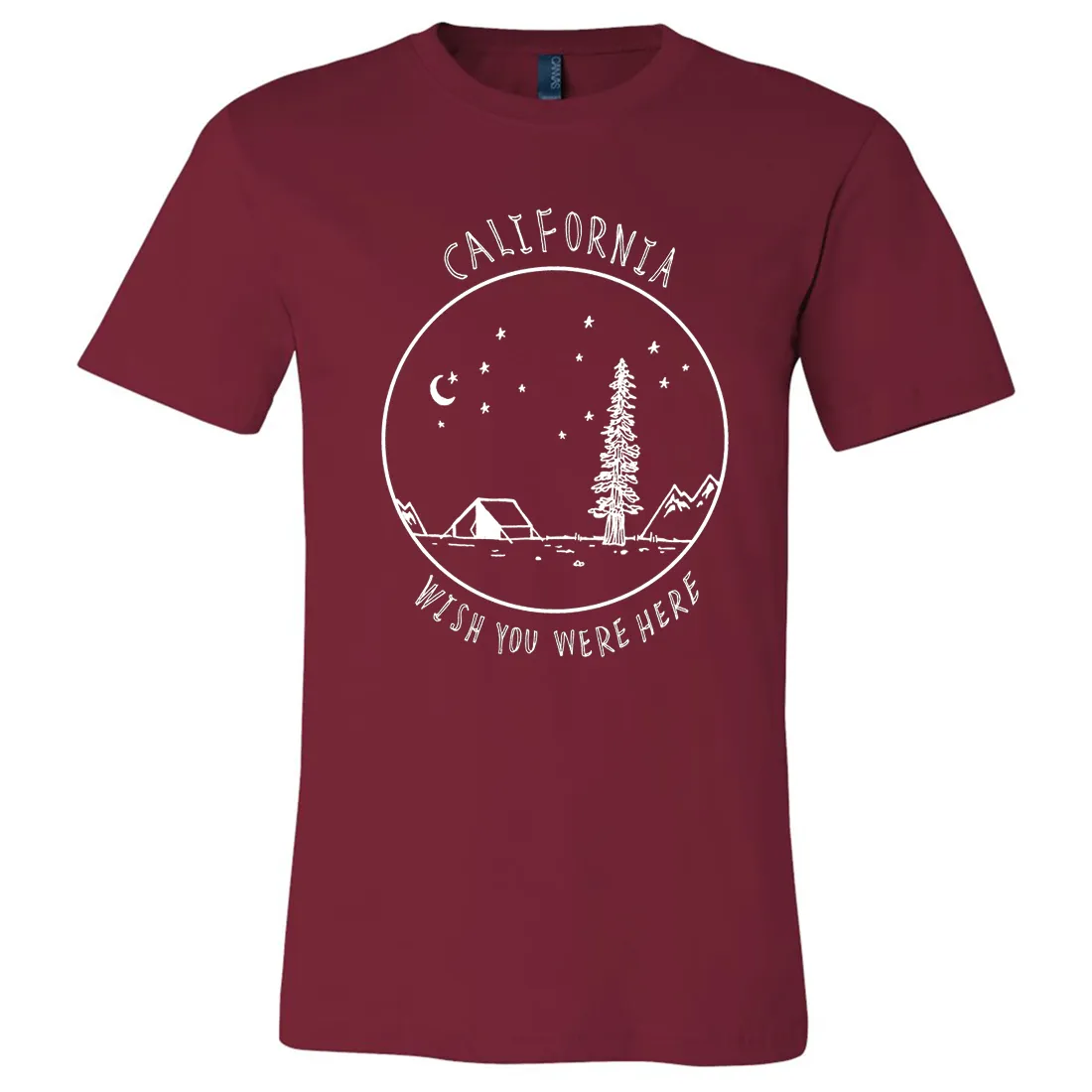 Wish You Were Here White Print Asst Colors Mens Lightweight Fitted T-Shirt/tee
