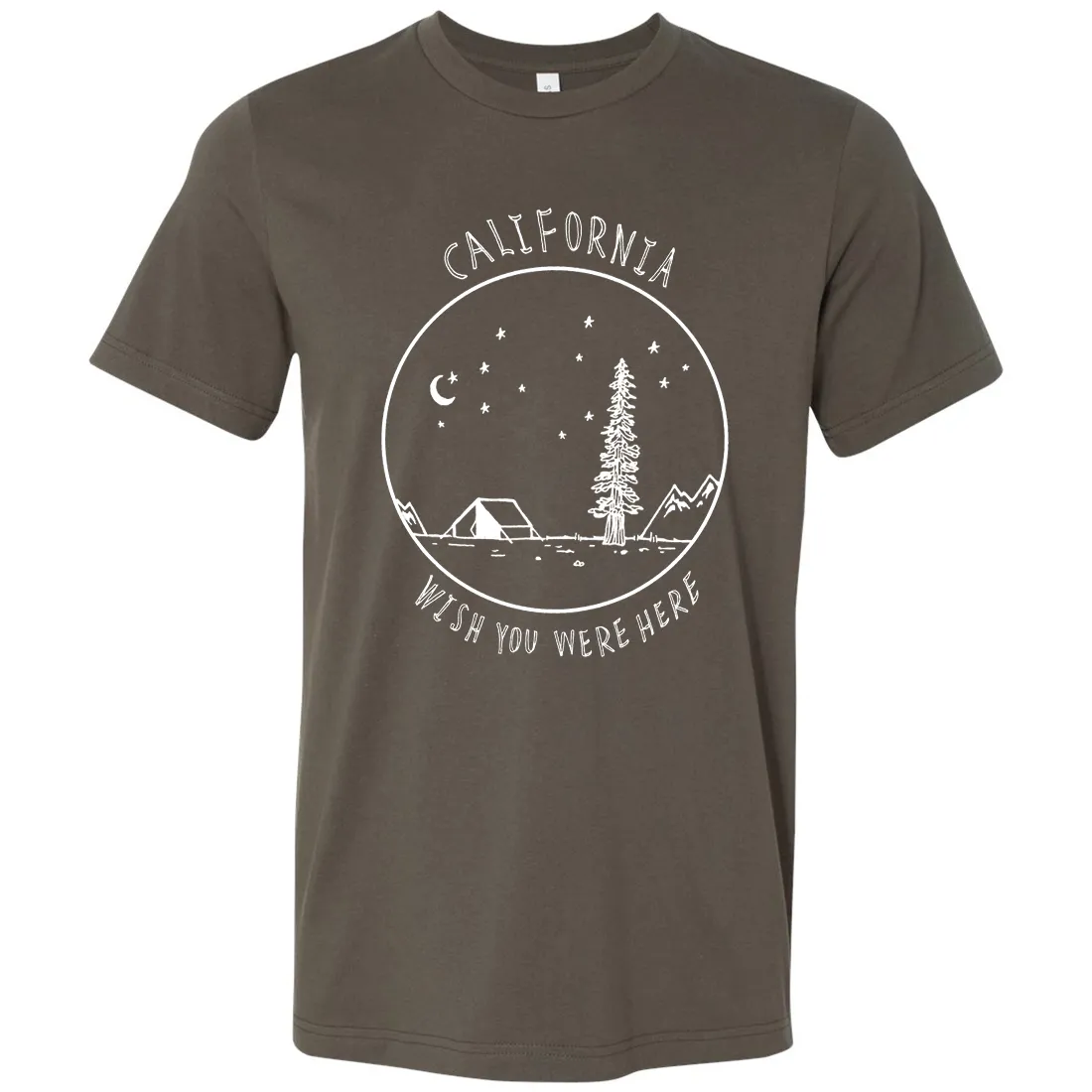 Wish You Were Here White Print Asst Colors Mens Lightweight Fitted T-Shirt/tee