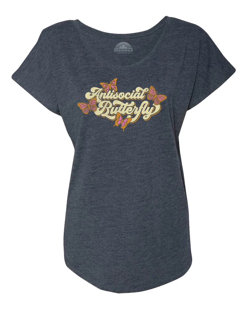 Women's Antisocial Butterfly Scoop Neck T-Shirt