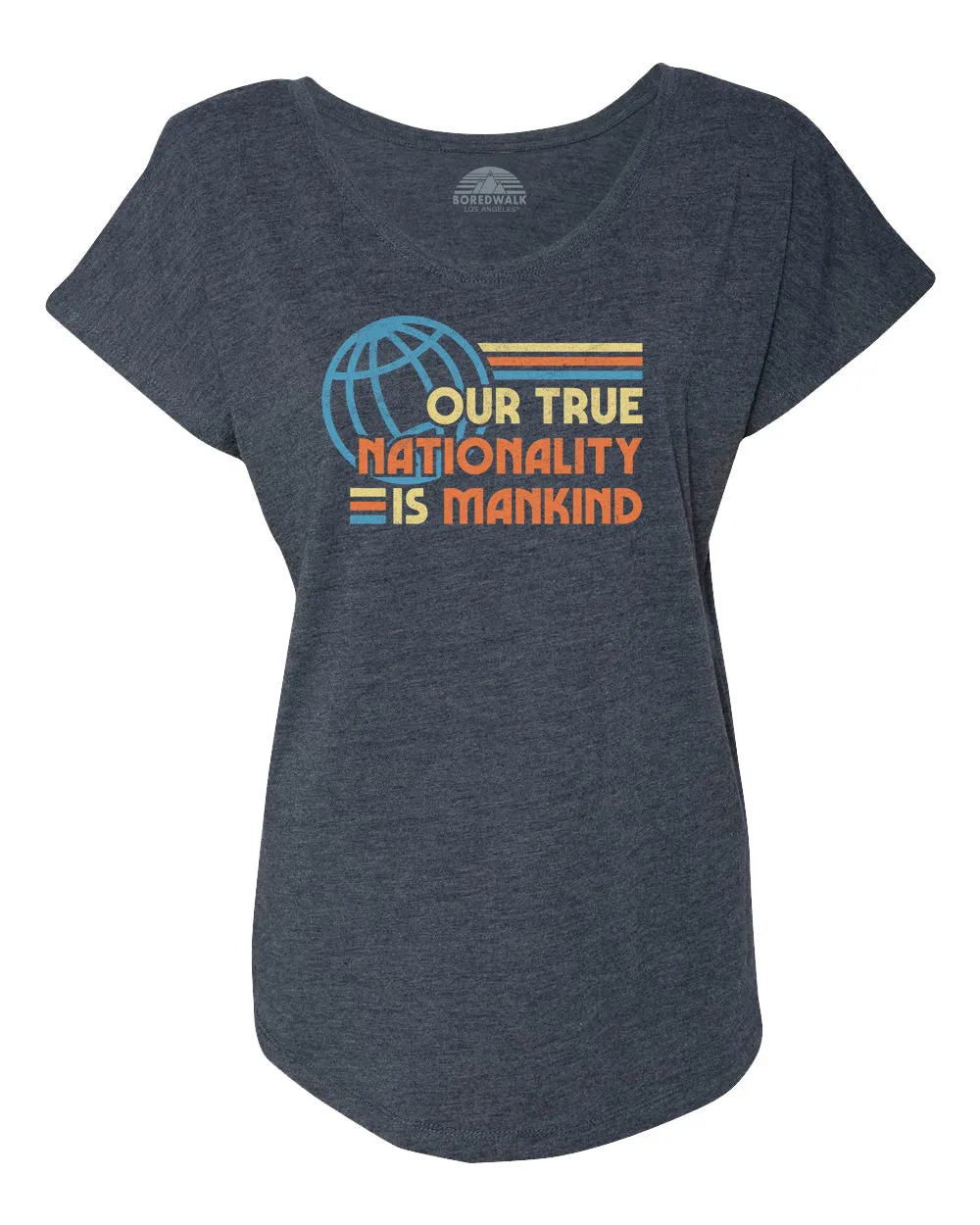 Women's Our True Nationality is Mankind Scoop Neck T-Shirt