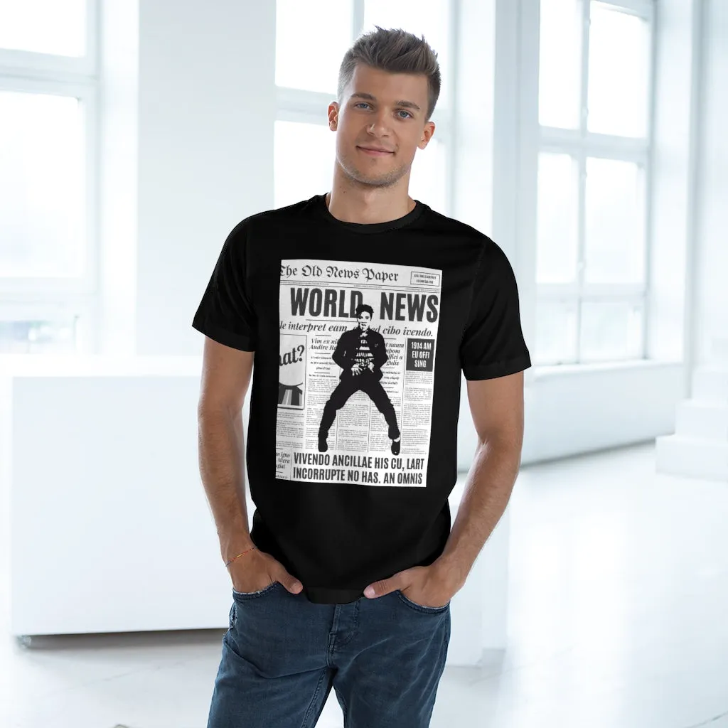 World News ELVIS Unisex Deluxe T-shirt (Black w/white)
