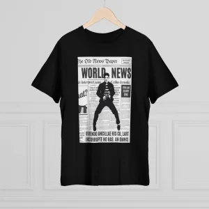 World News ELVIS Unisex Deluxe T-shirt (Black w/white)
