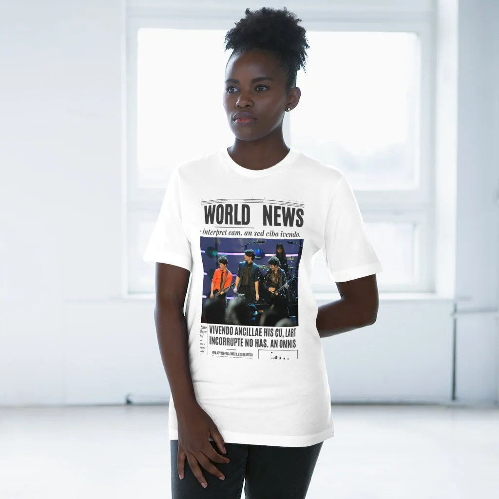 World News THE JONAS BROTHERS Unisex Deluxe T-shirt